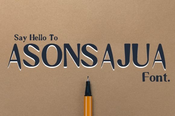 Asonsajua: The Premium Display Font for Bold Brand Identity