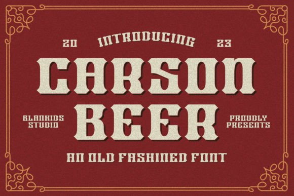 Carson Beer: A Vintage Display Typeface for Editorial Design