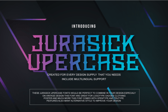Jurasick Uppercase: A Bold Display Typeface for Modern Web Design