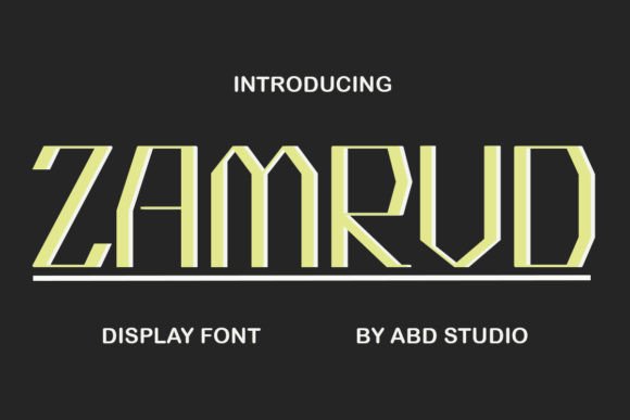 Zamrud: A Minimalist Display Font for Modern Editorial Design